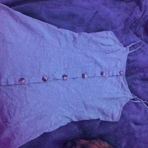 Green button up cami dress